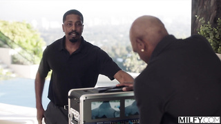 MILFY Cool Blond Housewife Melissa Stratton Gets Dual Teamed By 2 Good-sized BBCs