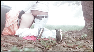 Outdoor romance in jungle