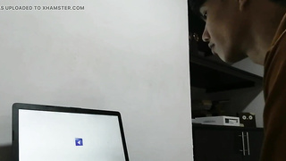 I HAVE TO ASK VI NEIGHBOR THE COMPUTER FOR HELP AND PAY HIM WITH FUCK-FEST PART 1