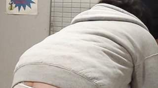 Phone individual shooting public rest room