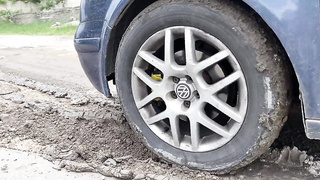 Stuck in Mess Cranking - Heel Pedal Pumping to Hand job & Messy Oral job!