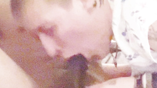 She romps her sons-in-law buddy and fellates his big black cock