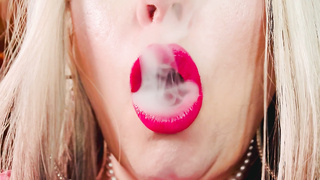 A Stunning PLUMPER Goddess Smokes A Plug Superking Ciggie In Mittens & Jewellery - Adorable Tina Snua Smoking