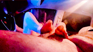 My neighbors warm sandy-haired wifey slinks out to my car again for some astounding sole job activity.