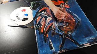 Crazy Artist Meatpipe Rubdown Money-shot