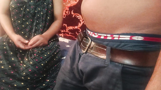 Uncle's daughter-in-law in law in super hot nighty