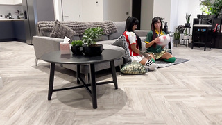 2 XXL-arse Arabs Plumb the Football Referee - Yasmina Khan and Aaliya Yasin