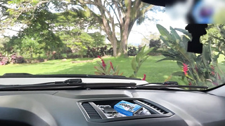 Wonderful truck wash nymph gets penetrated by one of her customers!