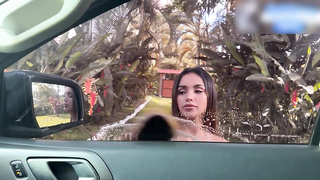 Wonderful truck wash nymph gets penetrated by one of her customers!