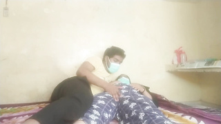 Super-steamy Indian Wifey Dressed in a Mask Rails Her Spouse Rigid - Desi Homemade Flick