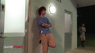 Stocking dressed kinky Chinese COUGAR Riho Mikami gets down on all fours providing Suck off longing praise COUGAR