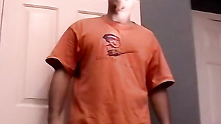 JoeSchmoeXXX.com - A white fellow shows his huge physique on the camera with pride