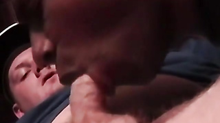 JoeSchmoeXXX.com - Black boy deepthroats a hefty white man meat until explosive cum-shot