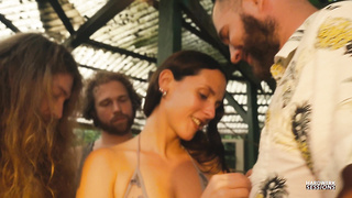 Becky's Gets Boinked by three Antsy Penises