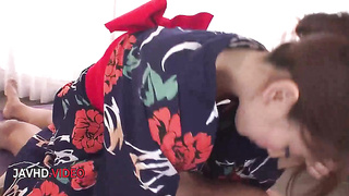 Mighty Japanese Kaori Maeda Gives Jaw Ripping off 2 Man meat