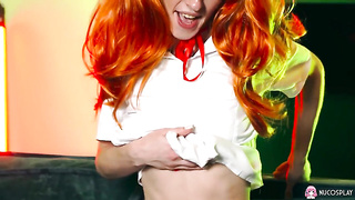 Insatiable Ginger-haired Gal Stella Bliss Is Showcasing Off Her Gorgeous Humid Puss.
