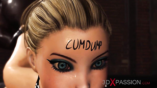 Marionette-Hoe Ball-gagged And Boinked. Huge Boobs Superslut Gets Screwed Tough By Black Chisel