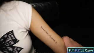 Lovely Thai teenage picked up by two white boys