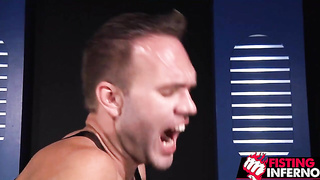 GOING KNUCKLE DEEP INFERNO - Youngster Apollo Fates Wrecks Furry Blaze Austins Slot with Deep Handballing, Playthings & Wet Screwing