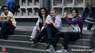 Euro super-bitch gets facial cumshot mass ejaculation