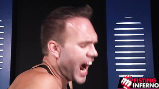 Nicely-shaped Grizzly Strokes Off Wt Sounding Manstick While Sitting On BIG BLACK COCK'S Face - Going knuckle deep Inferno