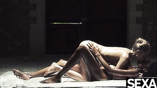 Black Hottie and Fabulous Light-haired Lubricant Each Other Up for G/g Hook-up