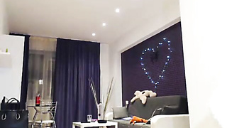 Glorious Red-hot Nymph Dances Invitingly While Smoking