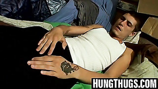 Ultra-kinky heterosexual jock Bentley shoots torrid gooey jism solo