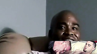 JoeSchmoeXXX.com - Anthony masturbates his BIG BLACK COCK to hetero porno and blows off his fountains with strength