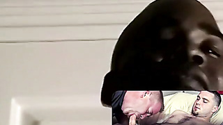 JoeSchmoeXXX.com - Anthony masturbates his BIG BLACK COCK to hetero porno and blows off his fountains with strength