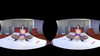 Practice the Mesmerizing Solo Spectacle of Sybil as She Uses a Phat Fake penis.