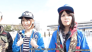 Sena Sakura Wins The Fishing Compete And She Is Pounded On The Boat