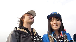 Sena Sakura Wins The Fishing Compete And She Is Pounded On The Boat