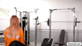 Prison guard pokes this super-naughty prisoners in the cell