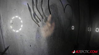 Inked light-haired Adalind Gray ravages a fucktoy in the douche