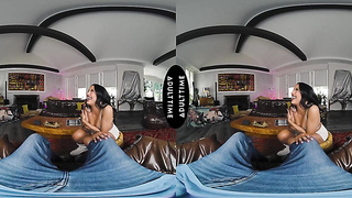 UP CLOSE VR - You Observe Your Super hot Wifey Nina White Pound Her Stallion Individual Trainer - HOTWIFE POINT OF VIEW