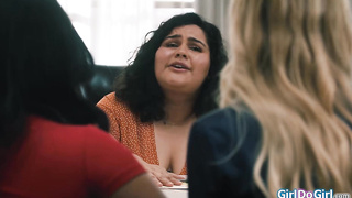 Slurping stepmoms caboose in educators office