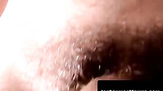 Crazy teenage faps pulsating knob while deep throating penis