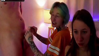 space_mouse camgirl and Mates oral pleasure interchange two