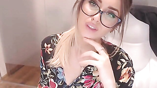 Luxurious Warm Assistant with Glasses Milks at Desk