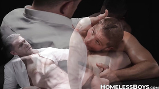 Clayton Nourish and Legrand Teddy's perspiring hard-on railing