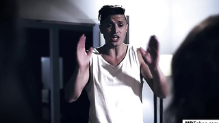 UNSPOILED TABOO Huge-titted Step-mom And Lesbo Wifey Sharing School Guy's Stiffy - Reagan Foxx