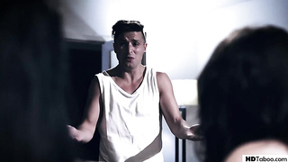 UNSPOILED TABOO Huge-titted Step-mom And Lesbo Wifey Sharing School Guy's Stiffy - Reagan Foxx