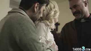 Priests demonstrate the right direction to teenager