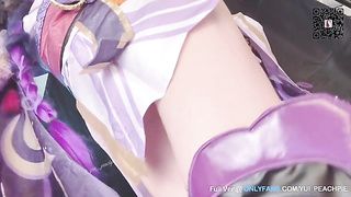 Raiden Shogun from Genshin Influence Face Sitting Dumping and Ask Him to Guzzle...