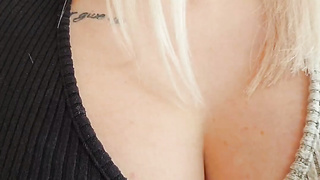 Light-haired Beauty Displays Off Ginormous Jugs