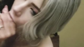 Goregous Tinder Lady Deep-Throats Spear Til it Pours Out!