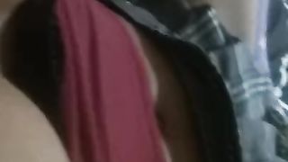 Lil' Ebony Teenie Frolicking with her Cootchie while no ones Home.