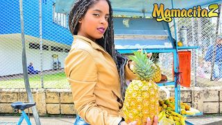 MamacitaZ - Horny Dark-Hued Latina Picked up to Rail Penis