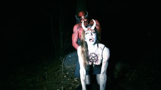 Fortuneteller Teenager in the Woods Turns into a Succubus Insane for Satan Spunk